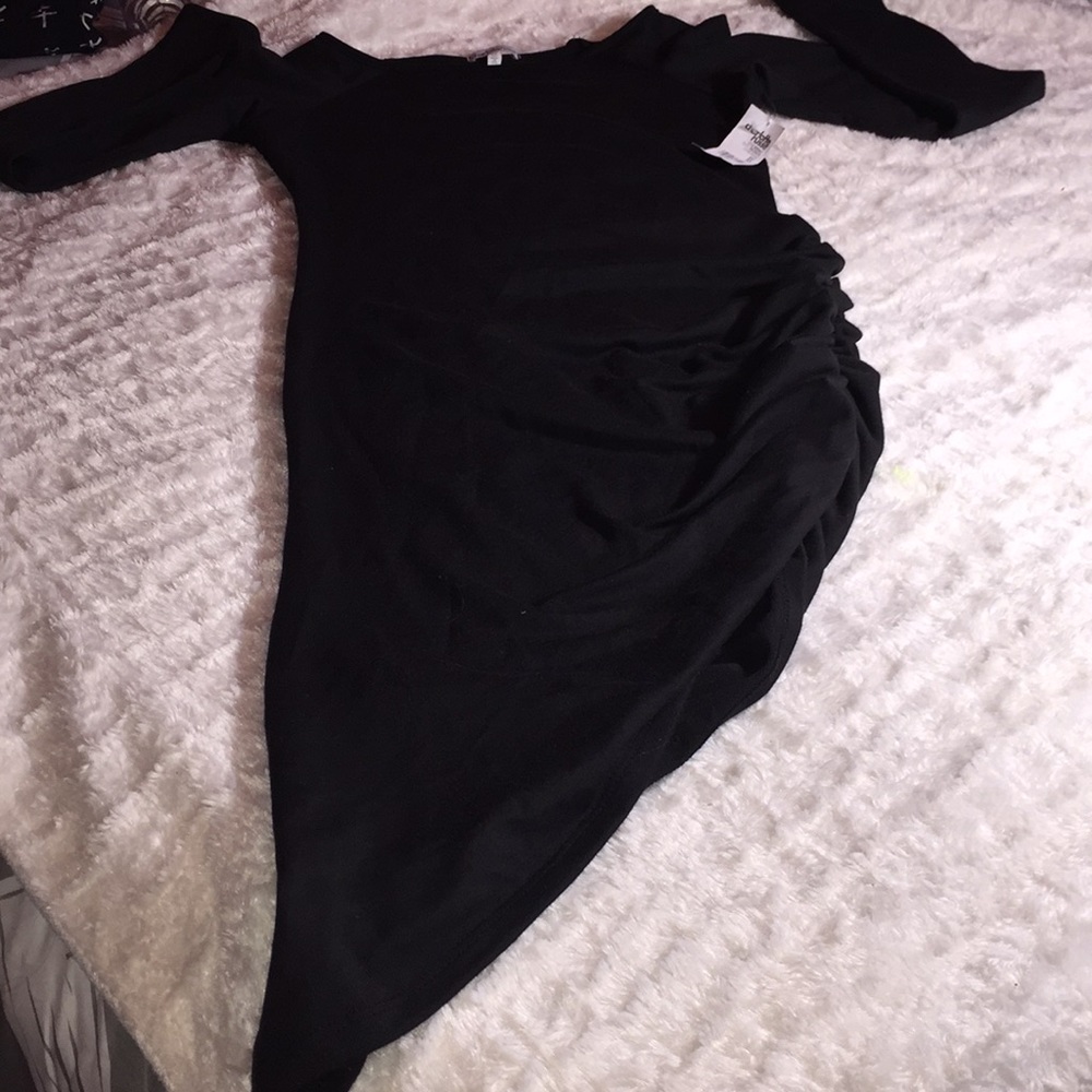Slit Black Dress